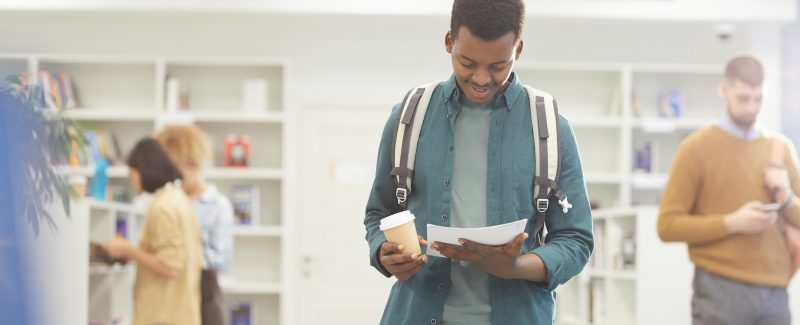 Students in College Library